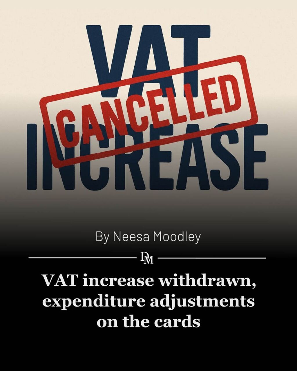 VAT increase withdrawn, expenditure adjustments on the cards