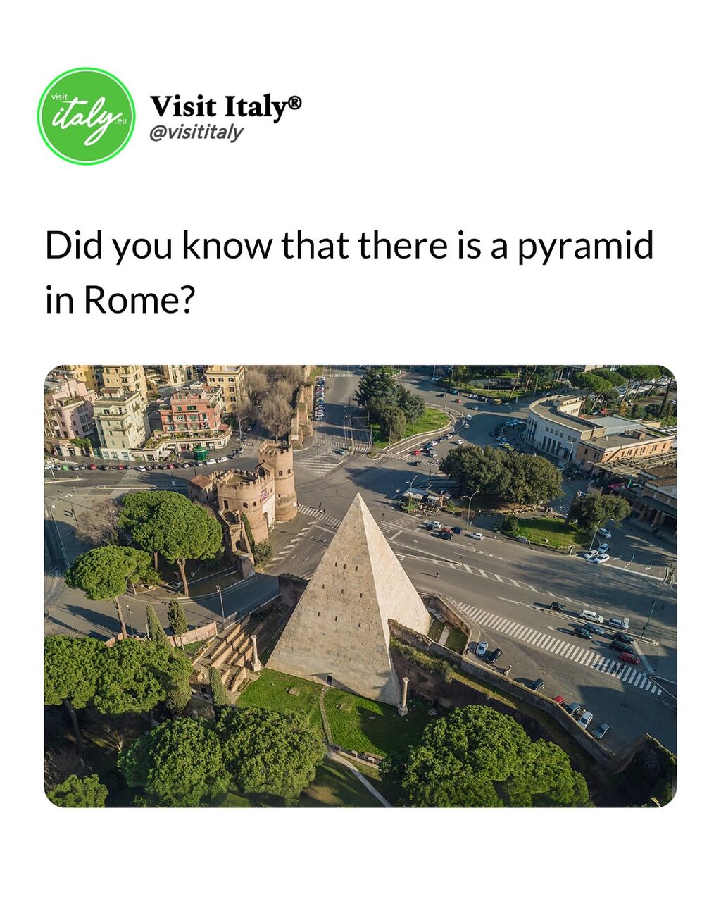 Why there's a Pyramid in Rome? The charming history of Cestius Pyramid