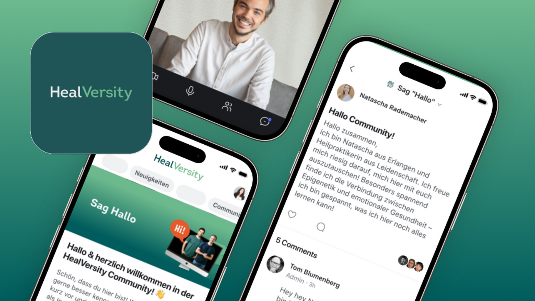 Komm in die HealVersity Plattform