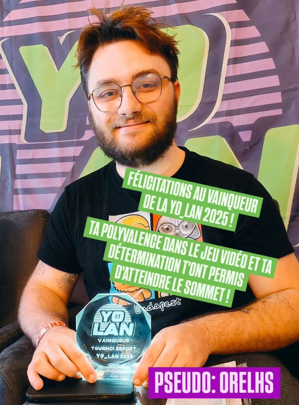 Vainqueur du tournoi YO_LAN 2025