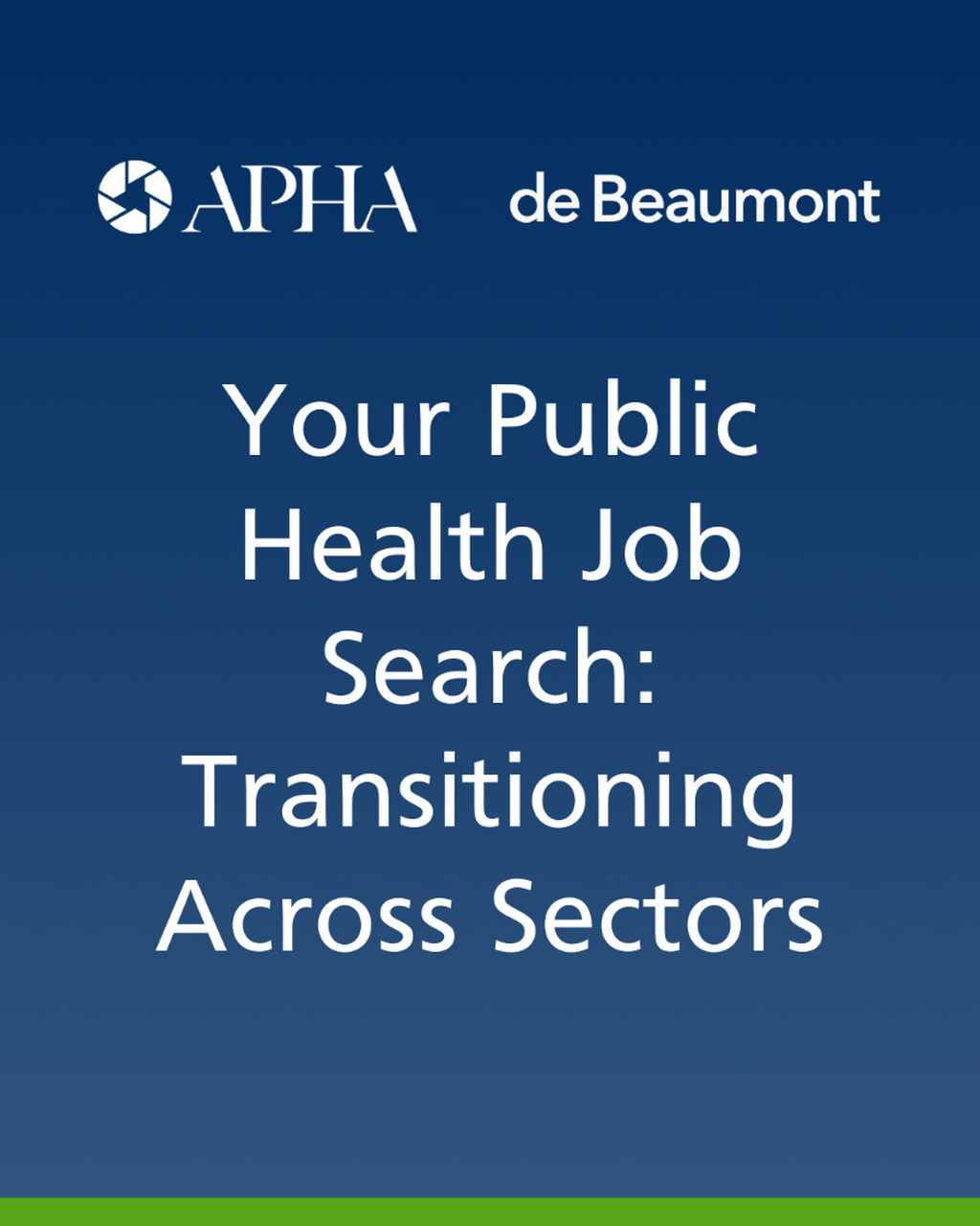 Webinar - Your Public Health Job Search