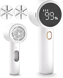 Fabric Shaver &ndash; Rechargeable, 3 Speeds, LED Display, For Clothes & Furniture