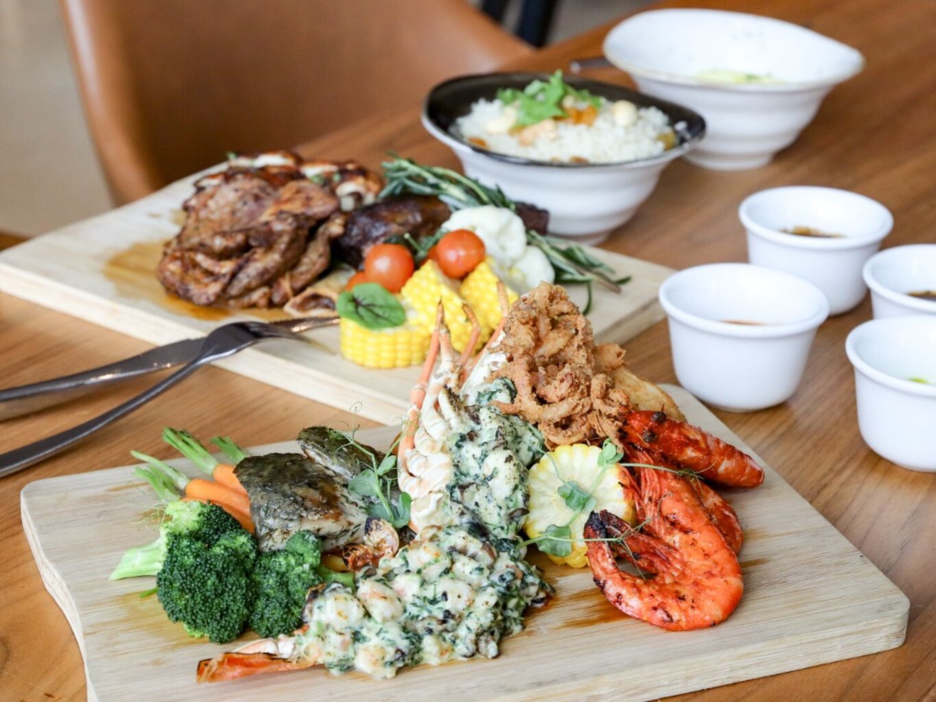 Land Meats Sea (Grilled Platter for Two)