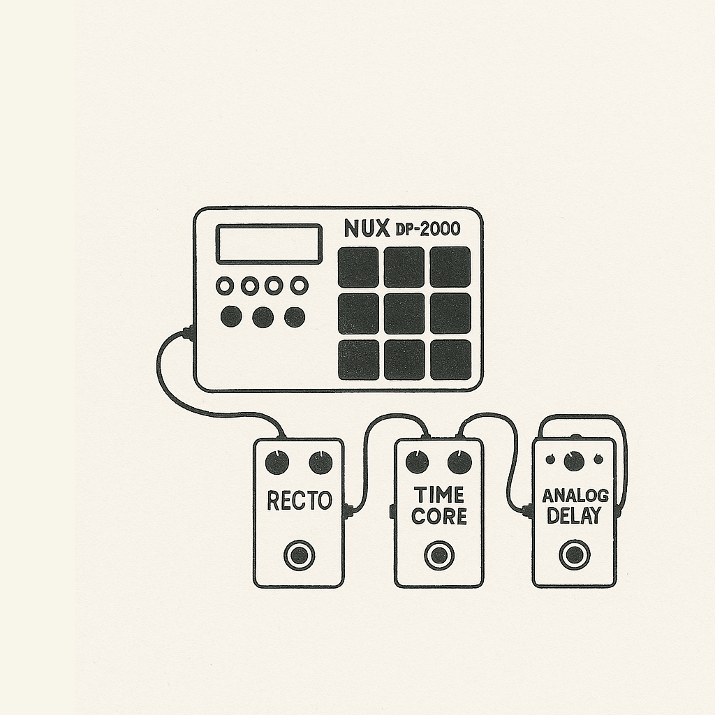 NuX DP 2000 drum pad with guitar pedals