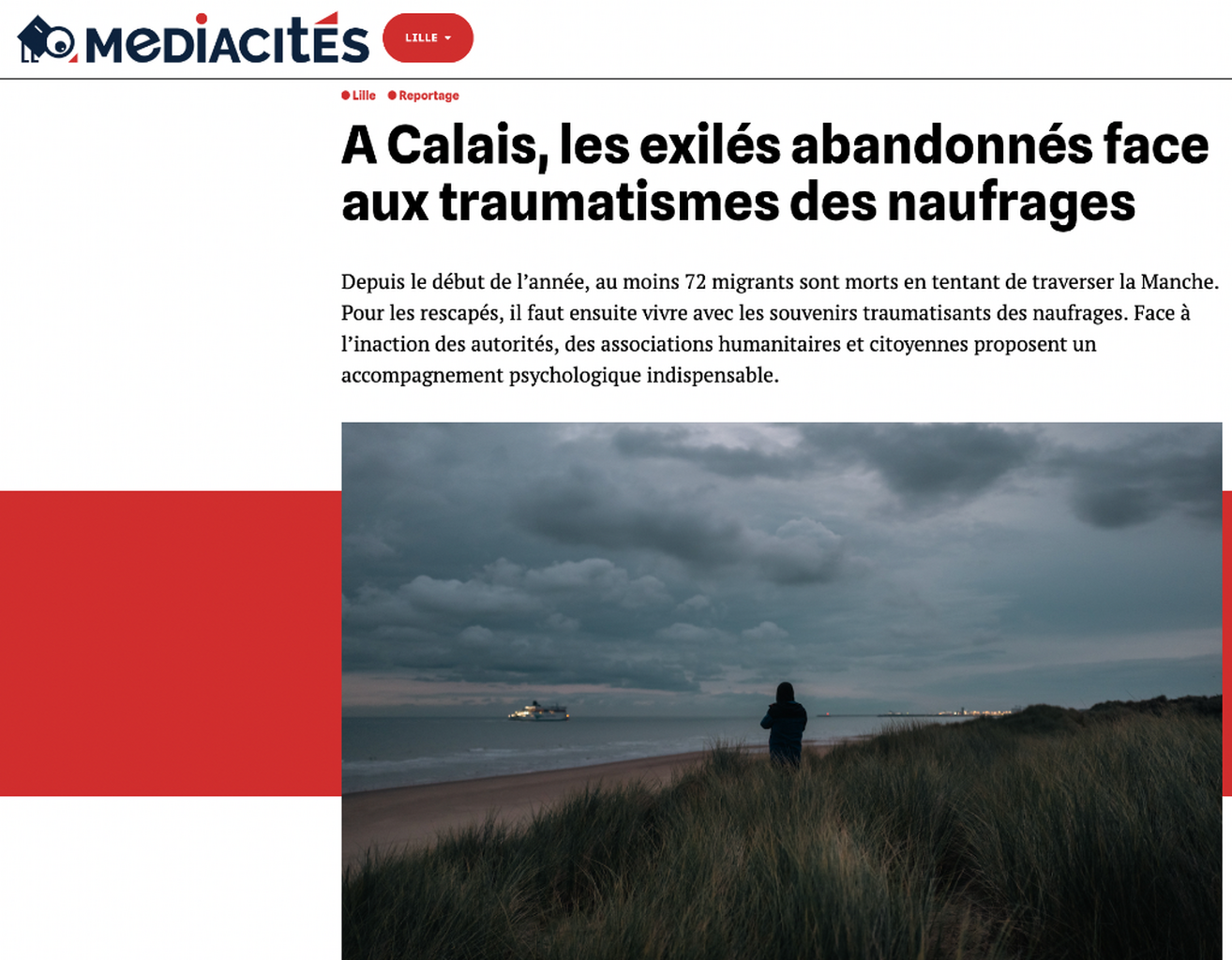 A Calais, les exil&eacute;s abandonn&eacute;s face aux traumatismes des naufrages