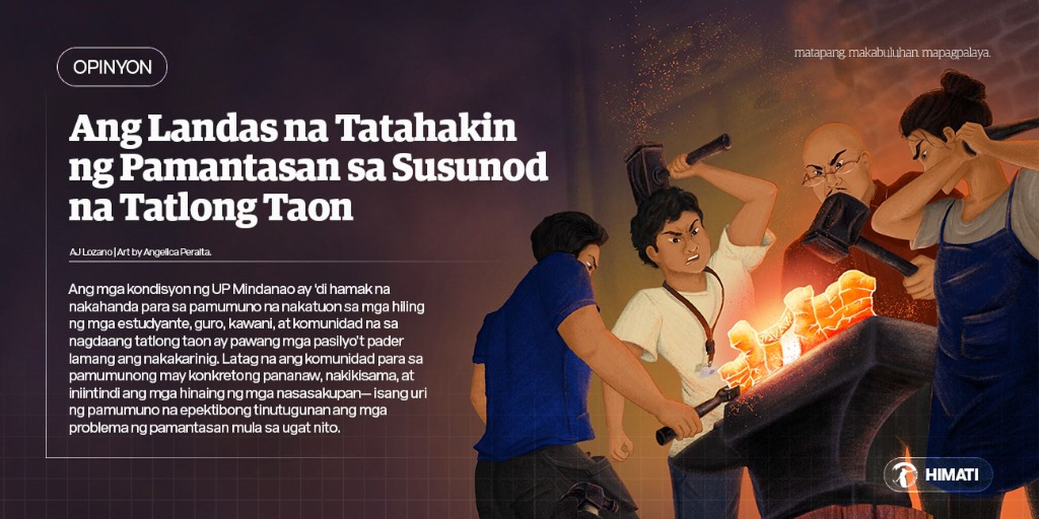 OPINYON | Ang Landas na Tatahakin ng Pamantasan sa Susunod na Tatlong Taon