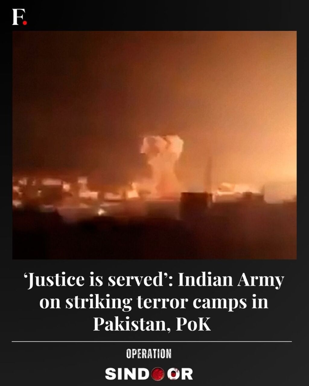 &lsquo;Justice is served&rsquo;: Indian Army on striking terror camps in Pakistan, PoK under Operation Sindoor
