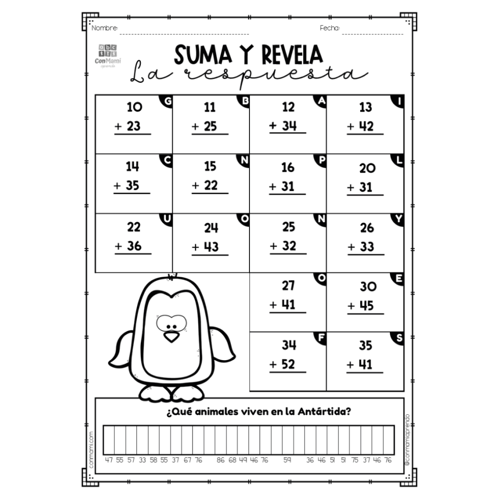 SUMA y revela la respuesta