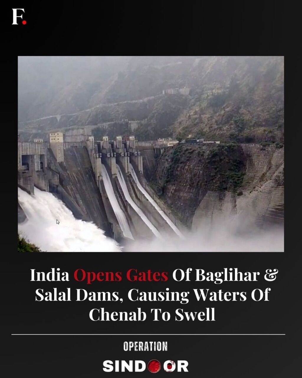 WATCH: India opens gates of Baglihar and Salal dams, causing waters of Chenab to swell
