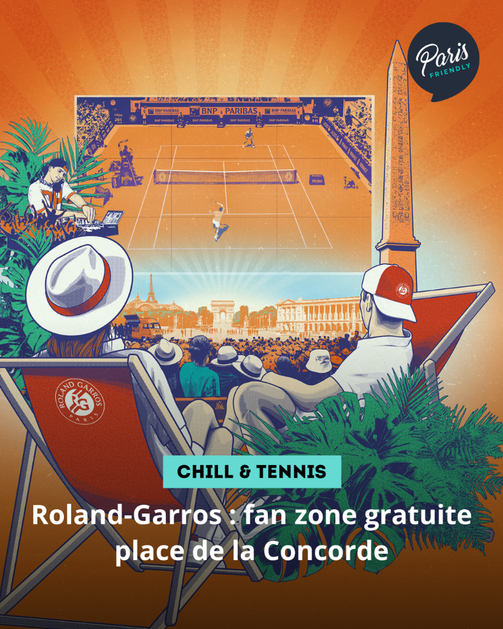 Roland-Garros : fan zone gratuite place de la Concorde