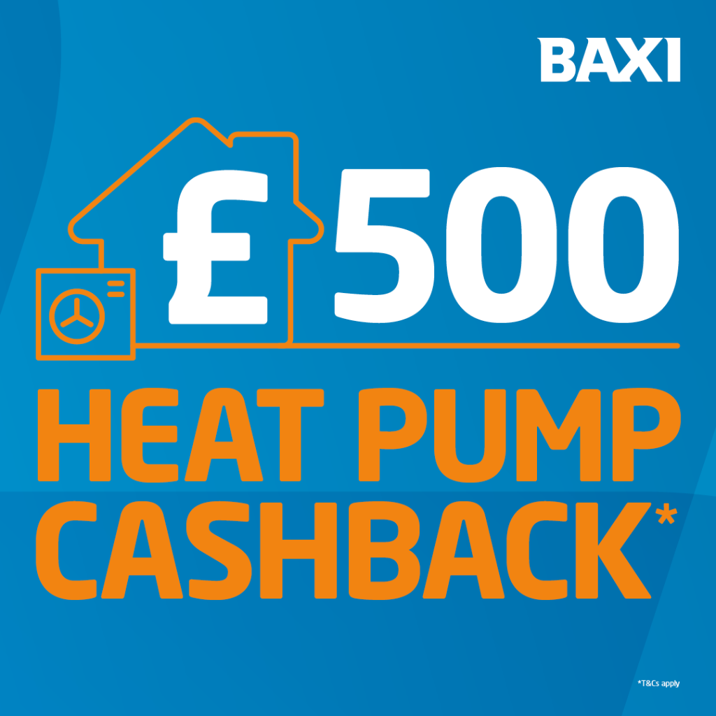 Baxi HP40 Heat Pump &pound;500 Cashback Promo