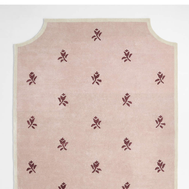Pink and burgundy rug
