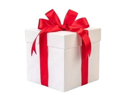 White Gift Box with Ribbon