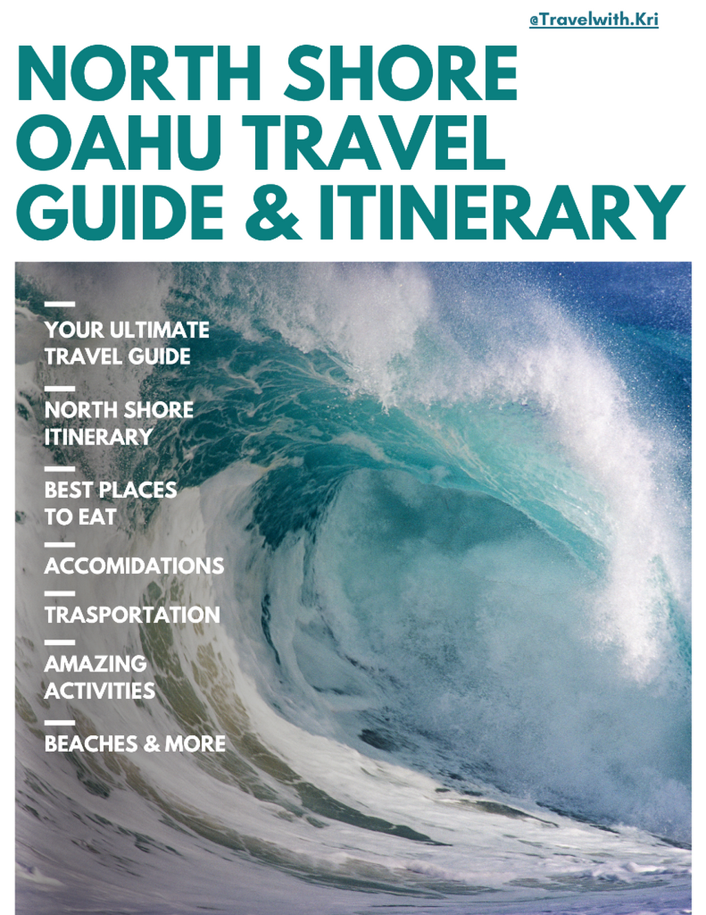 North Shore Oahu Itinerary & Travel Guide - PDF Download 