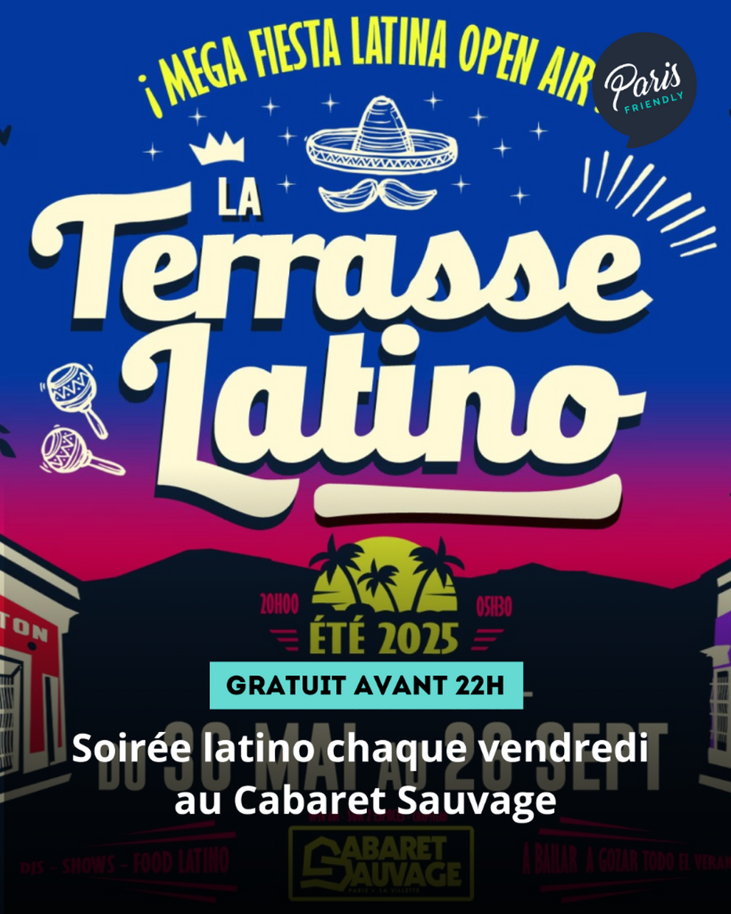 Soir&eacute;e latino chaque vendredi au Cabaret Sauvage