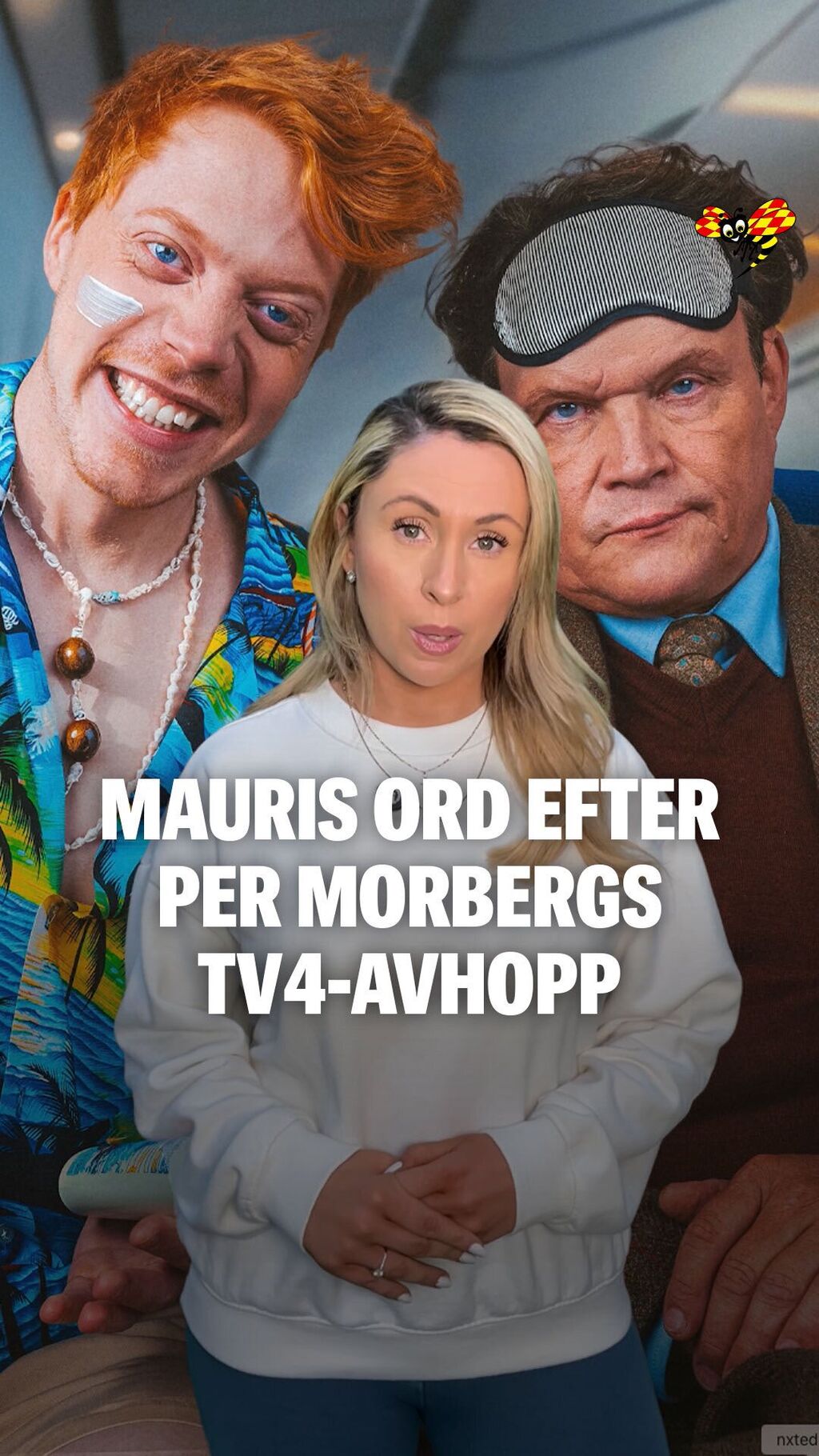 Krism&ouml;te p&aring; TV4 n&auml;r Morberg l&auml;mnar mitt i inspelning med Mauri