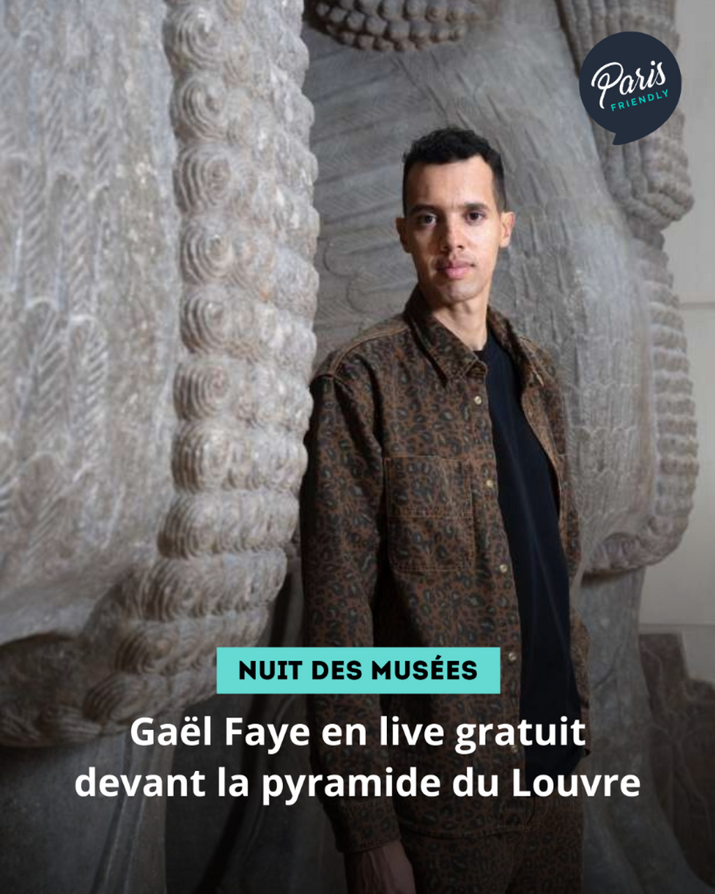 Ga&euml;l Faye en live gratuit devant la pyramide du Louvre