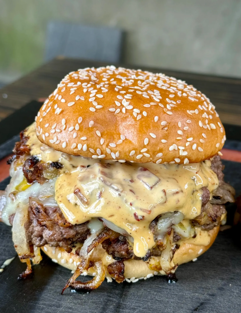 Smash Burgers with Baconnaise Sauce