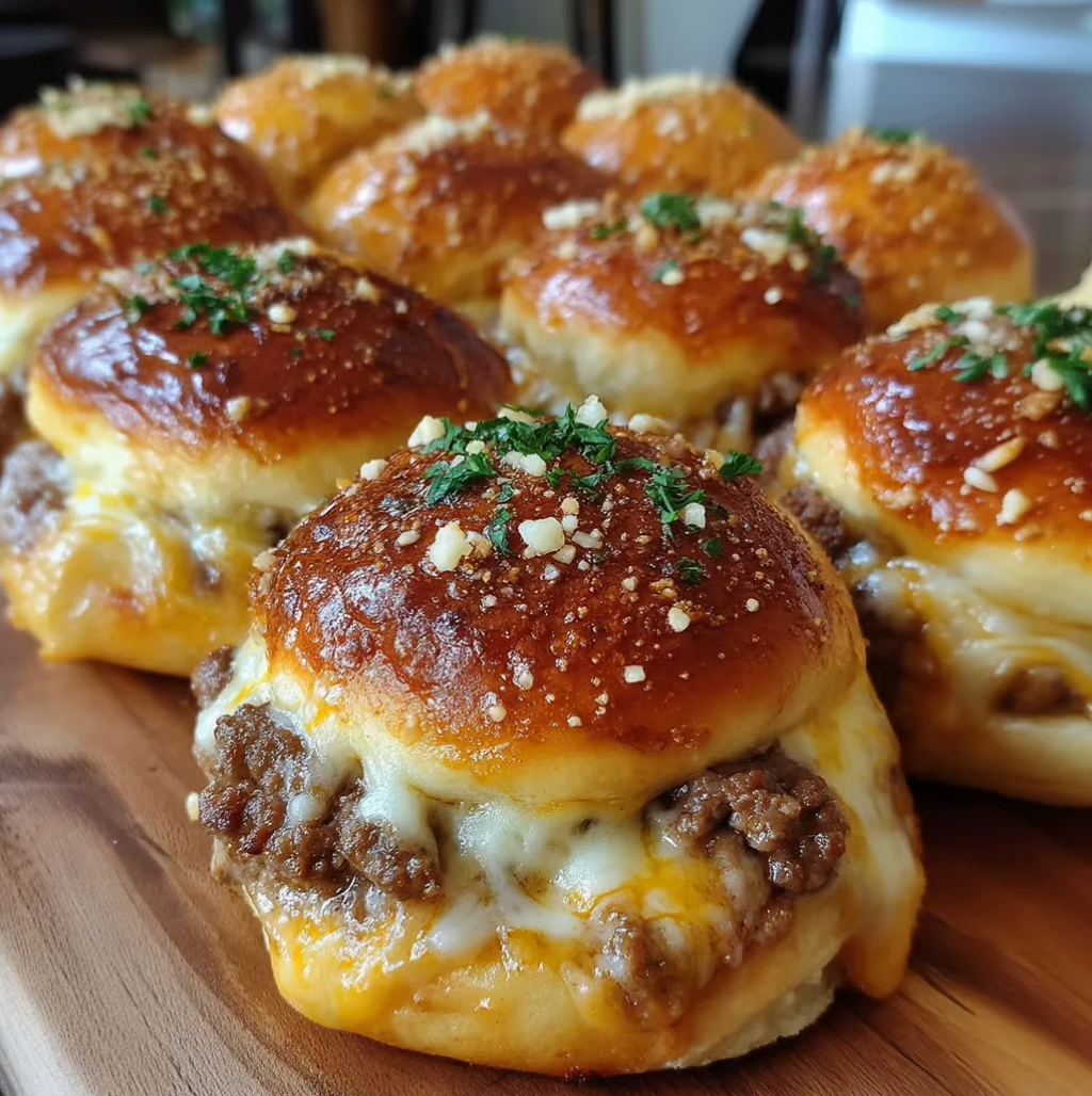 Garlic Parmesan Cheeseburger Bombs