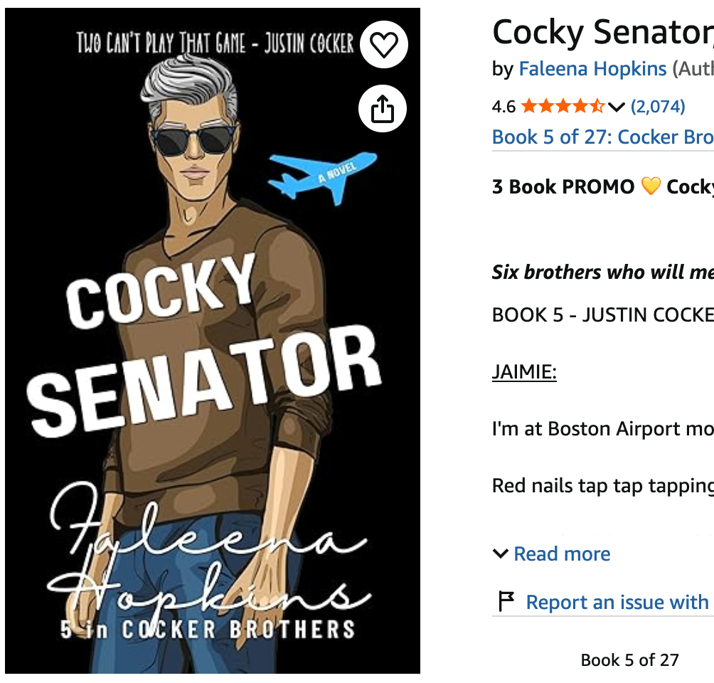 Cocky Senator on Amazon