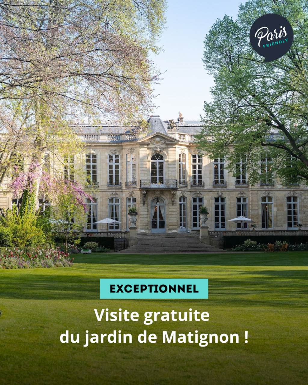 Visite gratuite du jardin de Matignon !