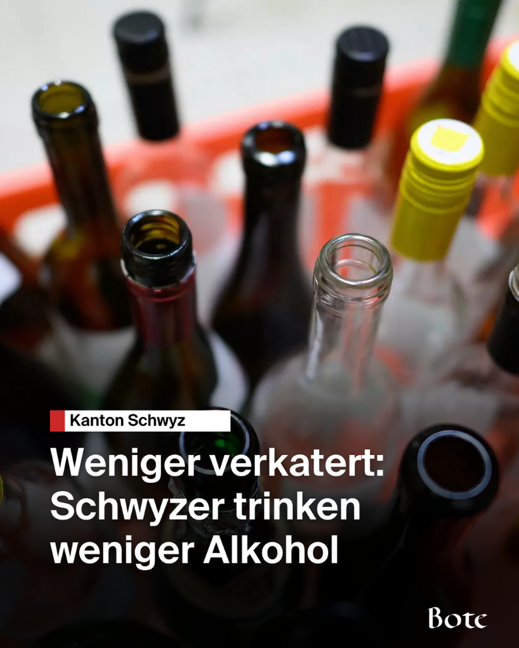 Schwyzer trinken weniger Alkohol