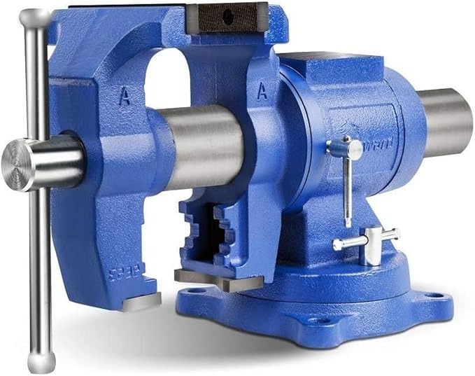 HY-DT100-4IN Heavy Duty Bench Vise 360-Degree Swivel Base and Head with Anvil (4")