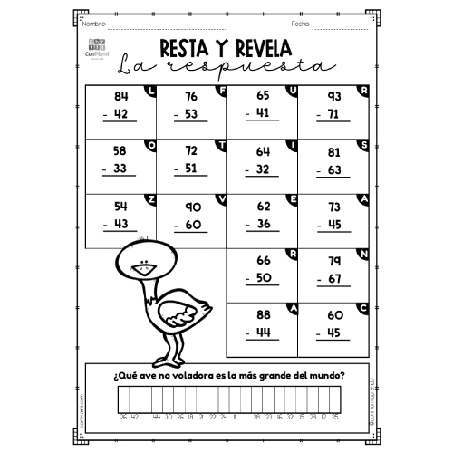RESTA y revela la respuesta
